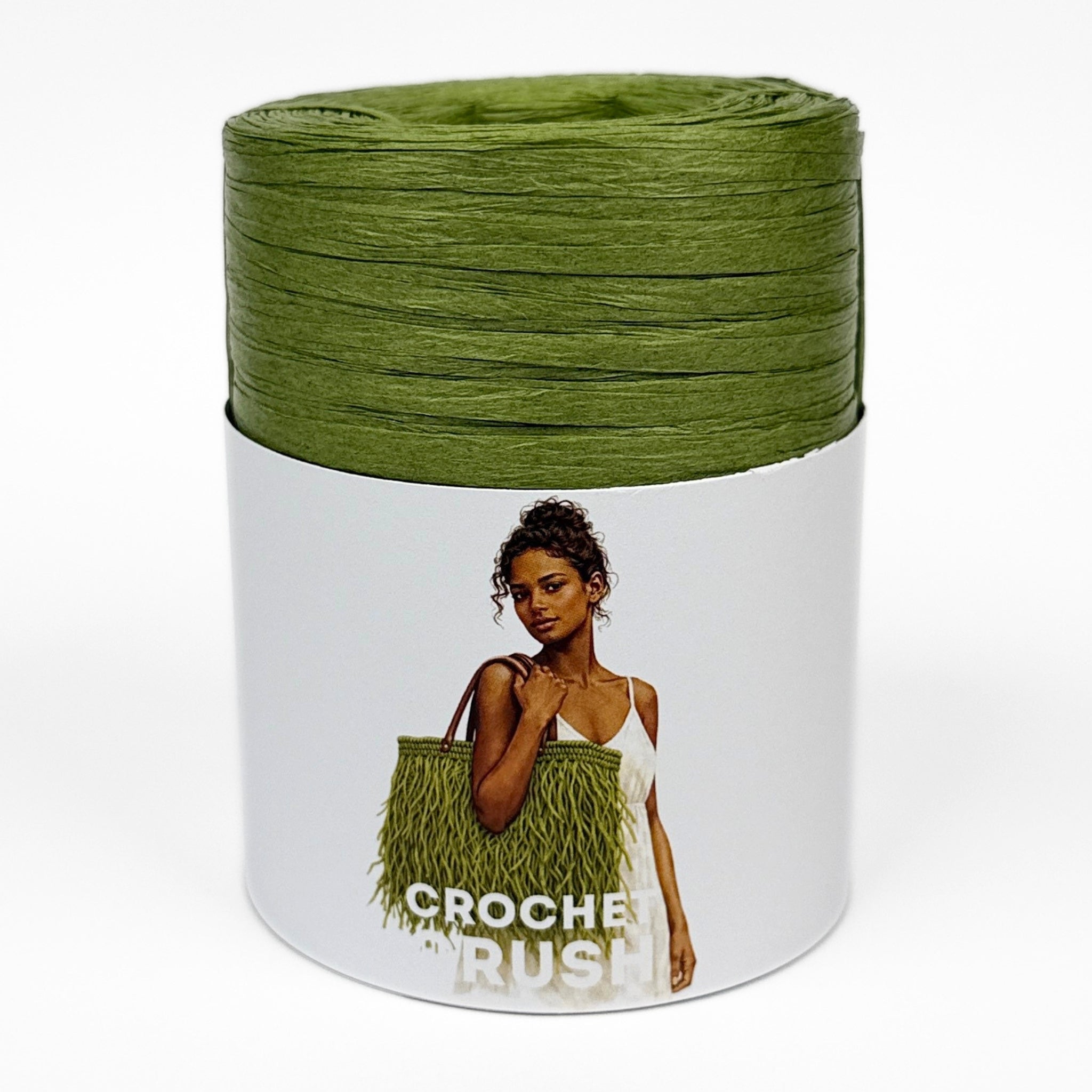 Raffia bundle. Nude Blush + Green Moss – The Woolcatcher