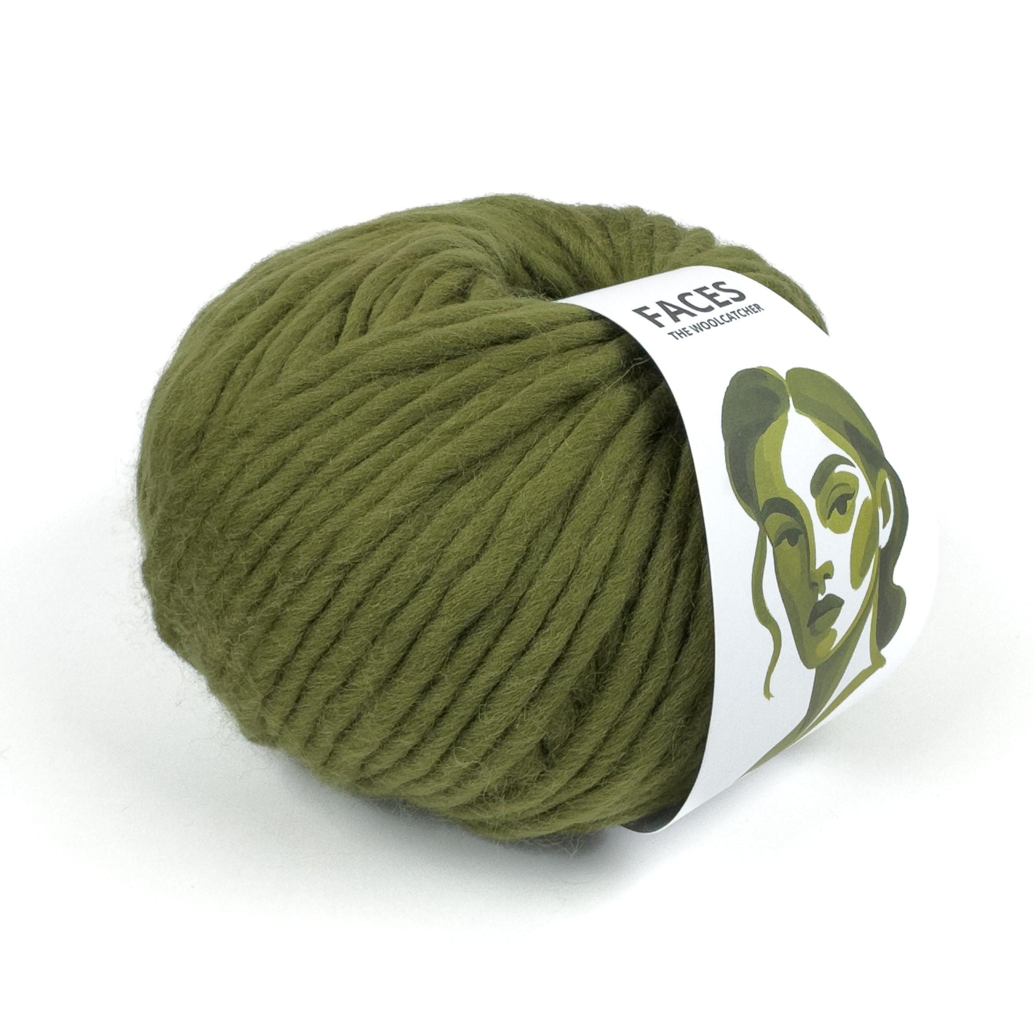 FACES Olive - 100% Peruvian Wool, 200g / 100m | The Woolcatcher