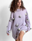 FLOWER POP SWEATER. Pattern - The Woolcatcher