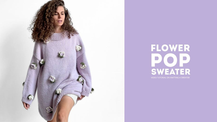 How to Knit the Flower Pop Sweater - The Woolcatcher