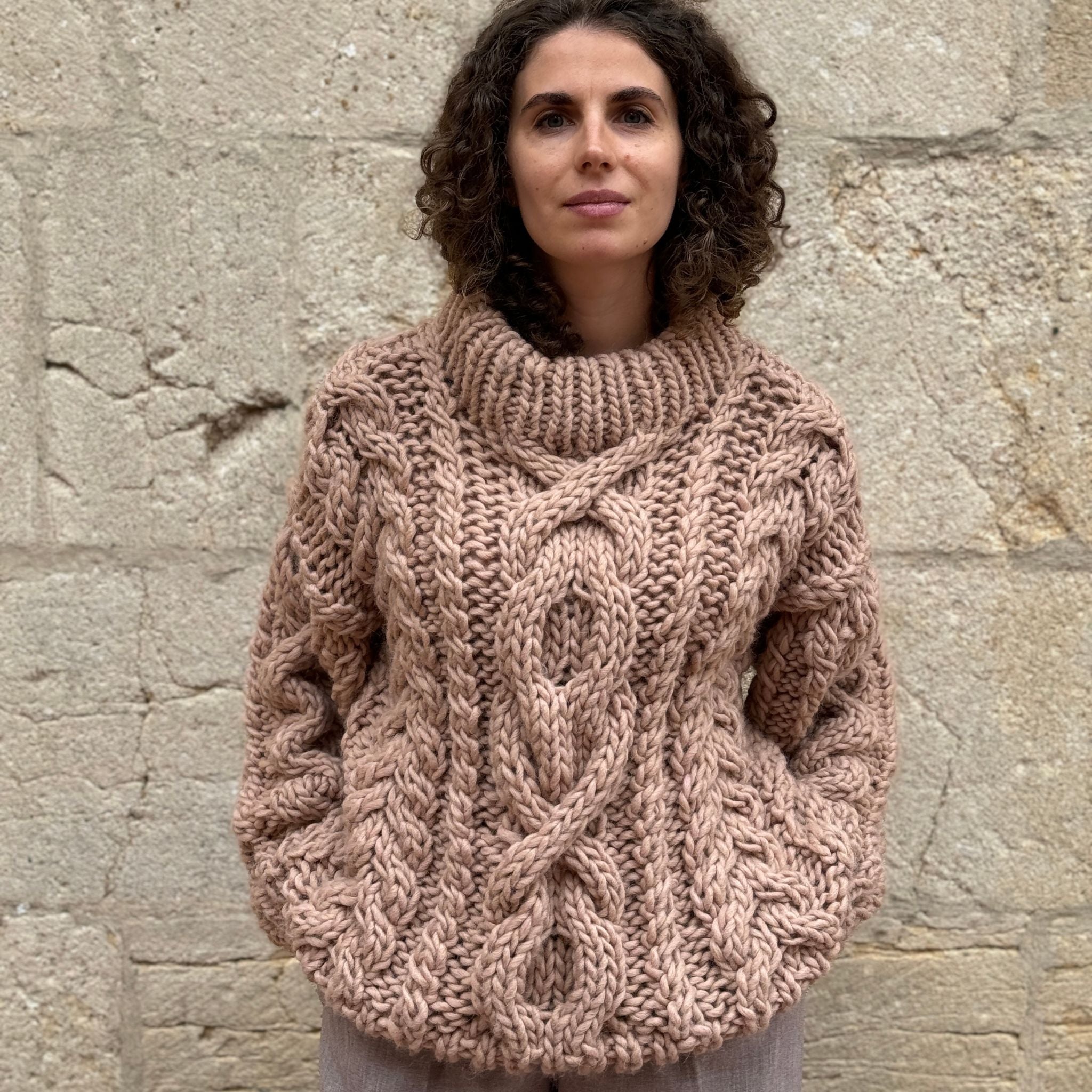Cable Knit Sweater Pattern (bulky yarn) | The Woolcatcher