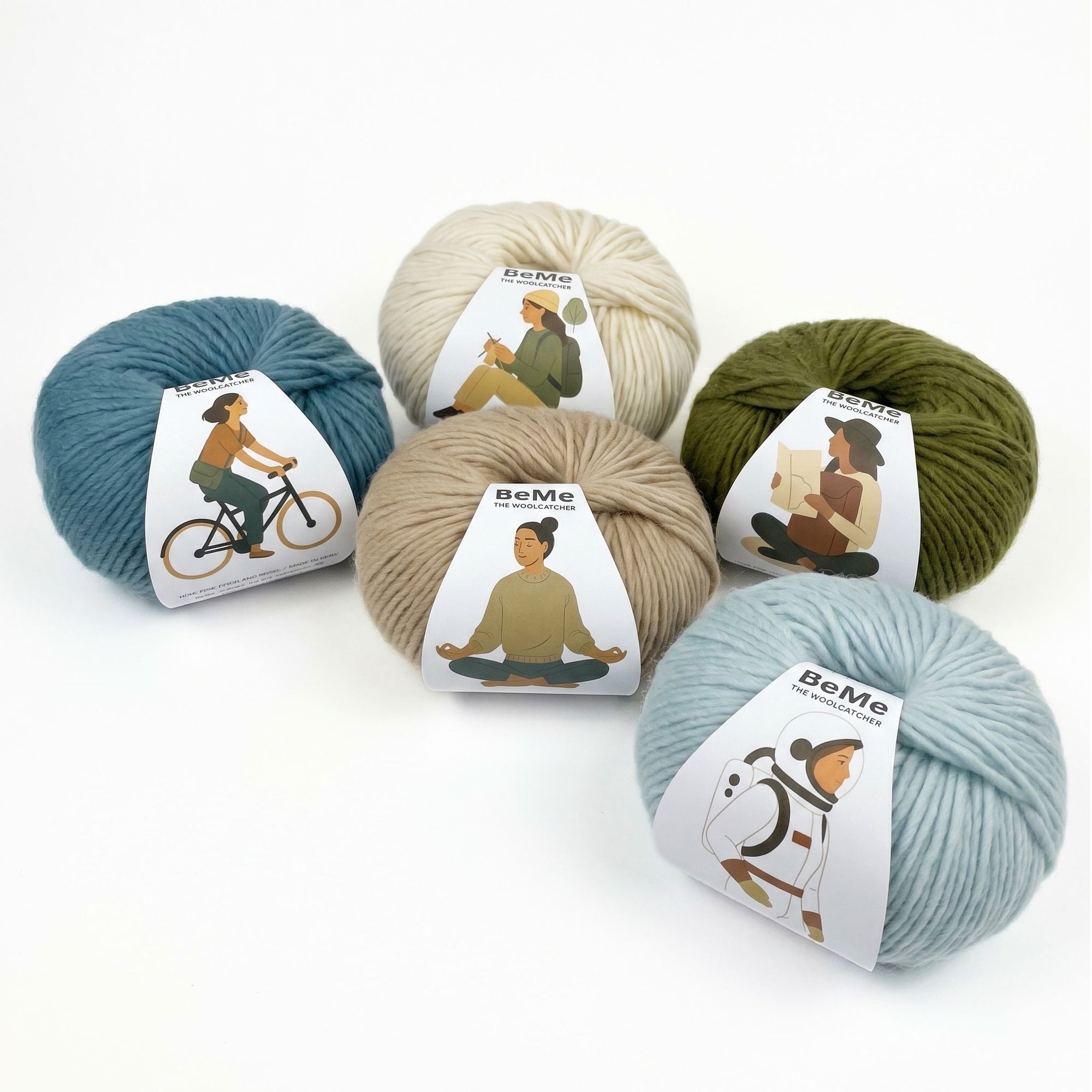 The Woolcatcher. BeMe. Highland wool. Yarn Bundle - 5 balls
