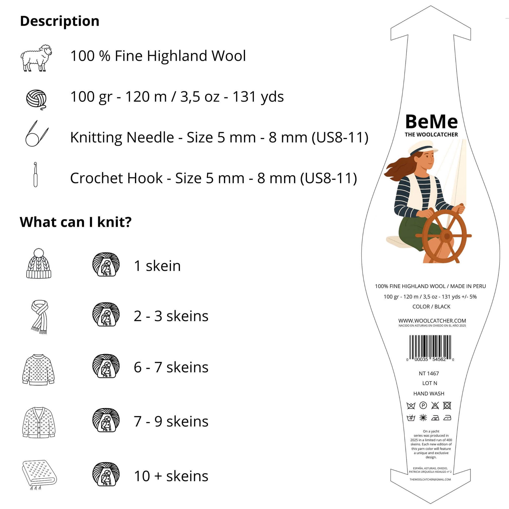 BeMe Black - THE WOOLCATCHER
