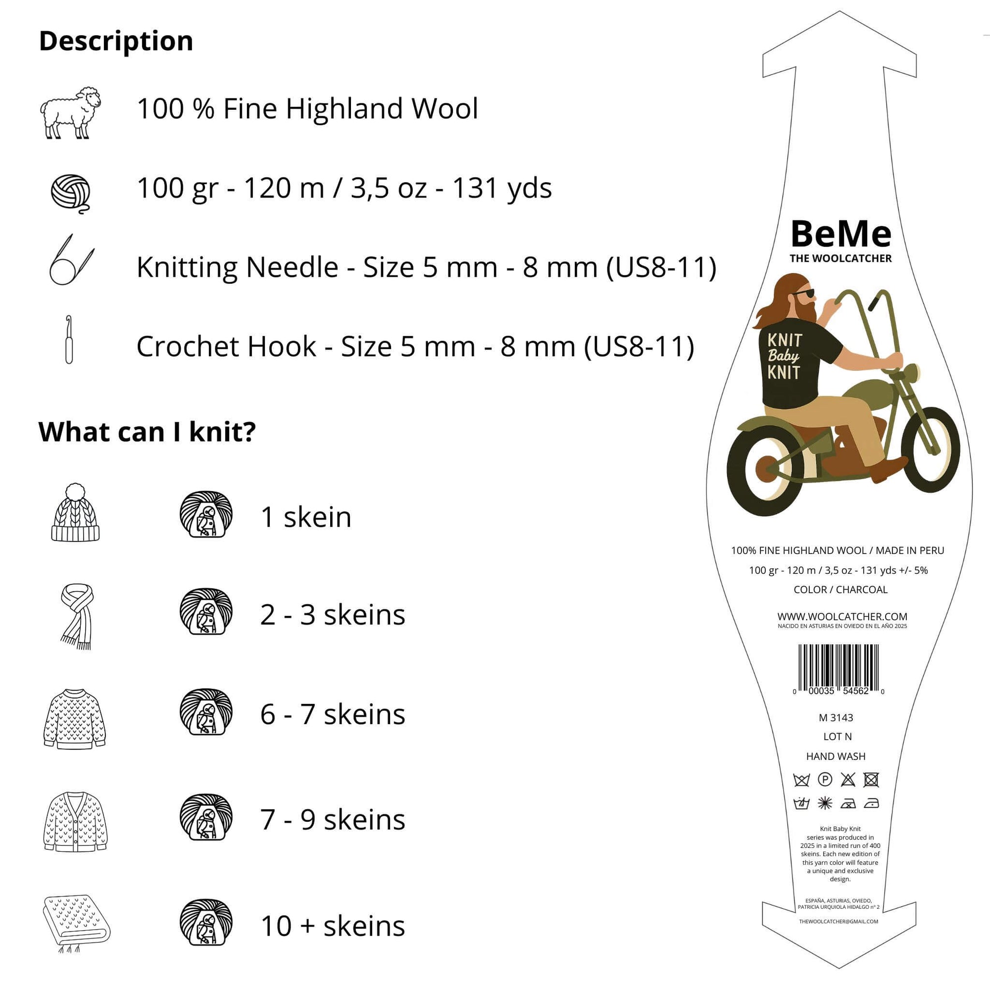 BeMe Charcoal - THE WOOLCATCHER