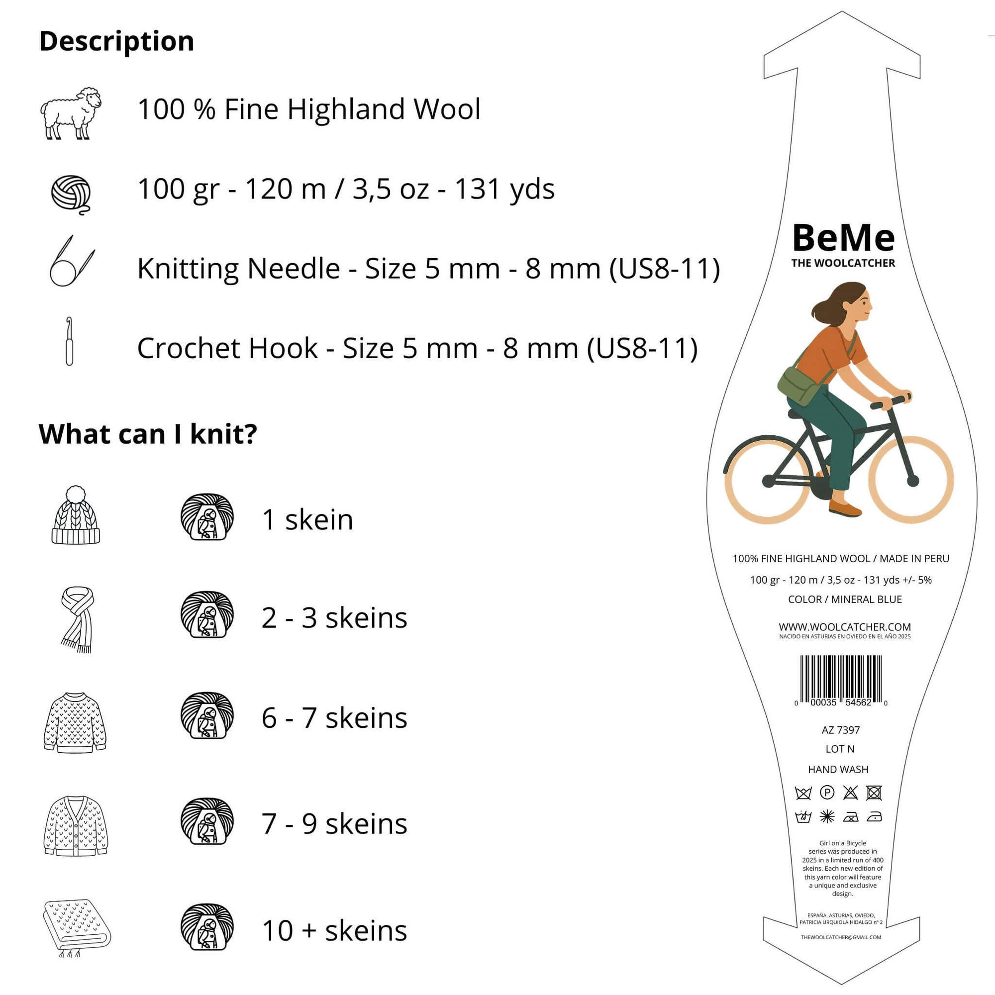 BeMe Mineral Blue - THE WOOLCATCHER