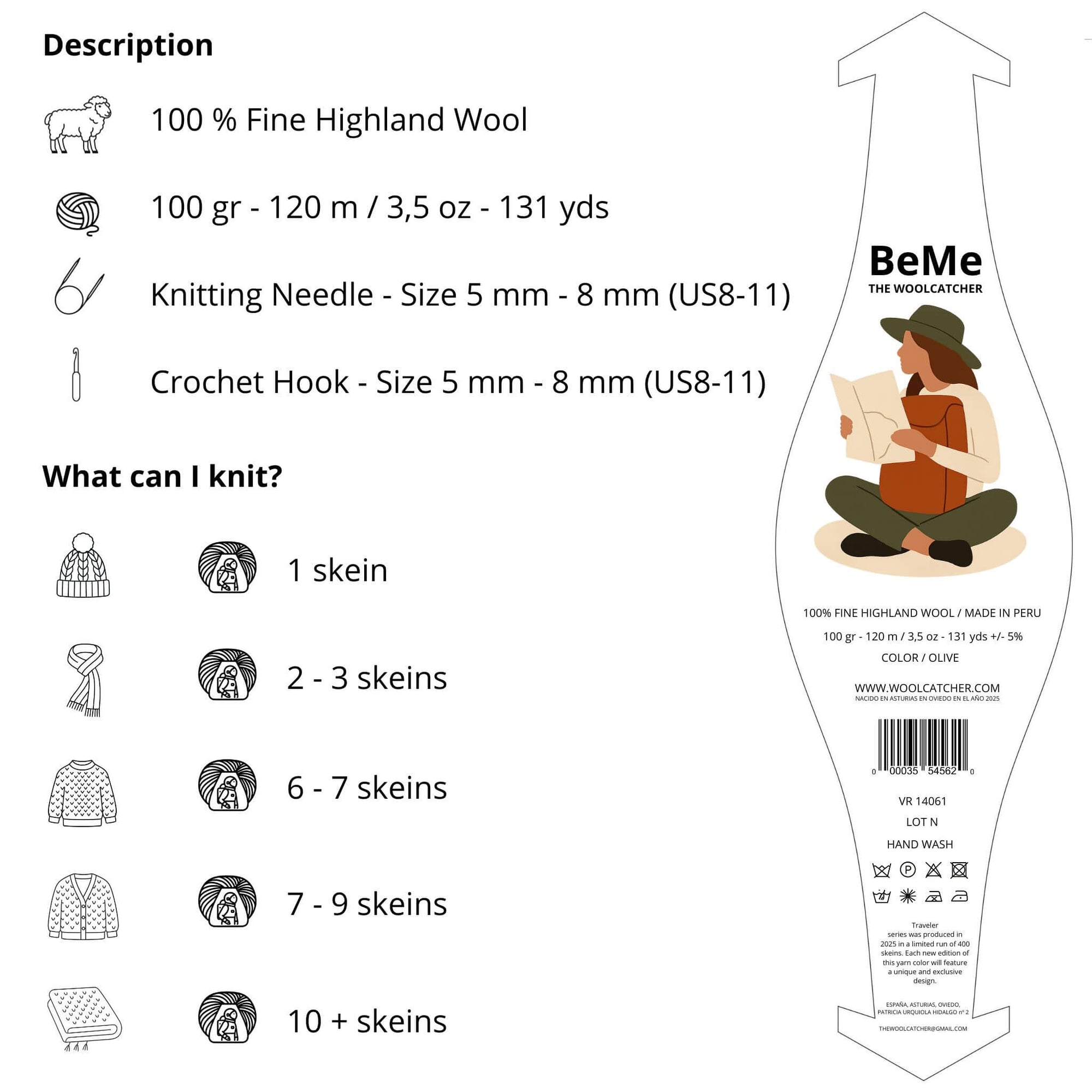 BeMe Olive - THE WOOLCATCHER