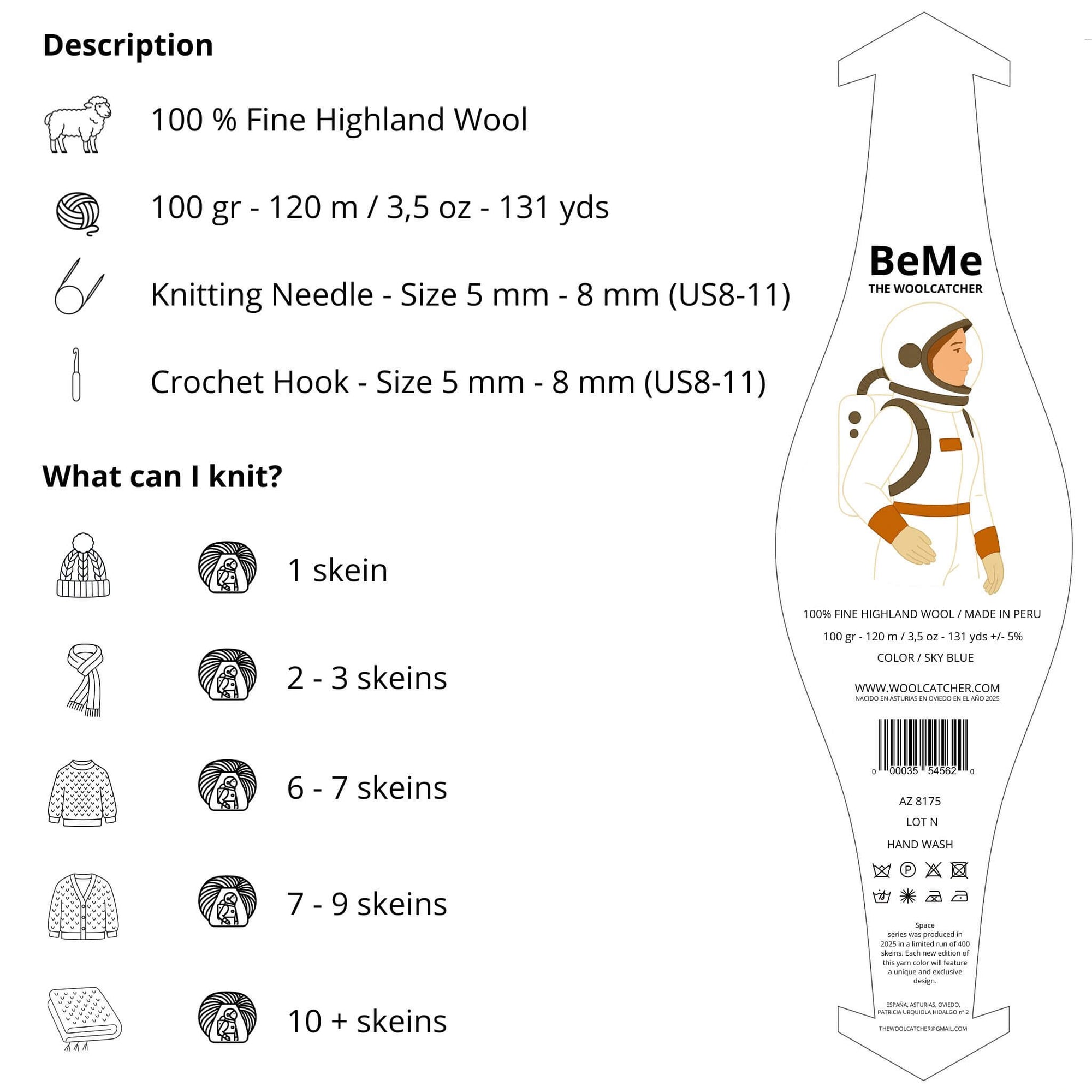 BeMe Sky Blue - THE WOOLCATCHER