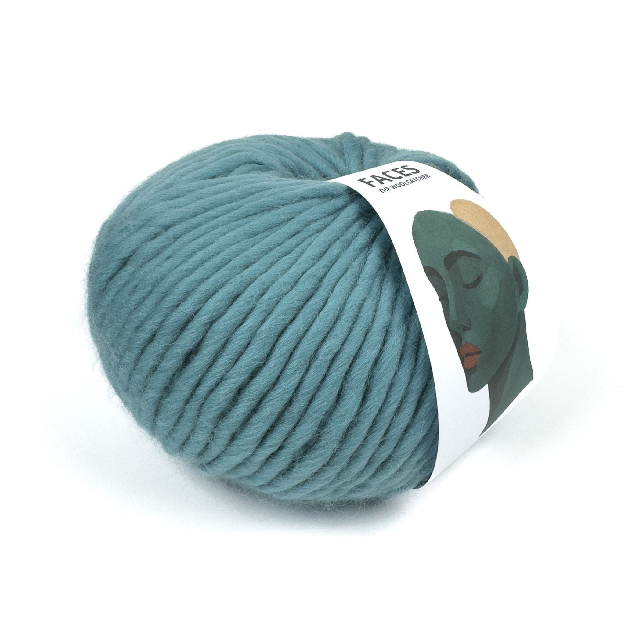 FACES Mineral Blue – 100% Peruvian Wool, 200g / 100m | The Woolcatcher