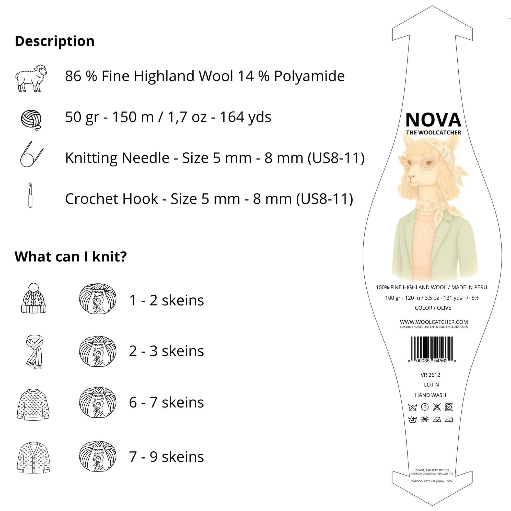 NOVA Olive - THE WOOLCATCHER