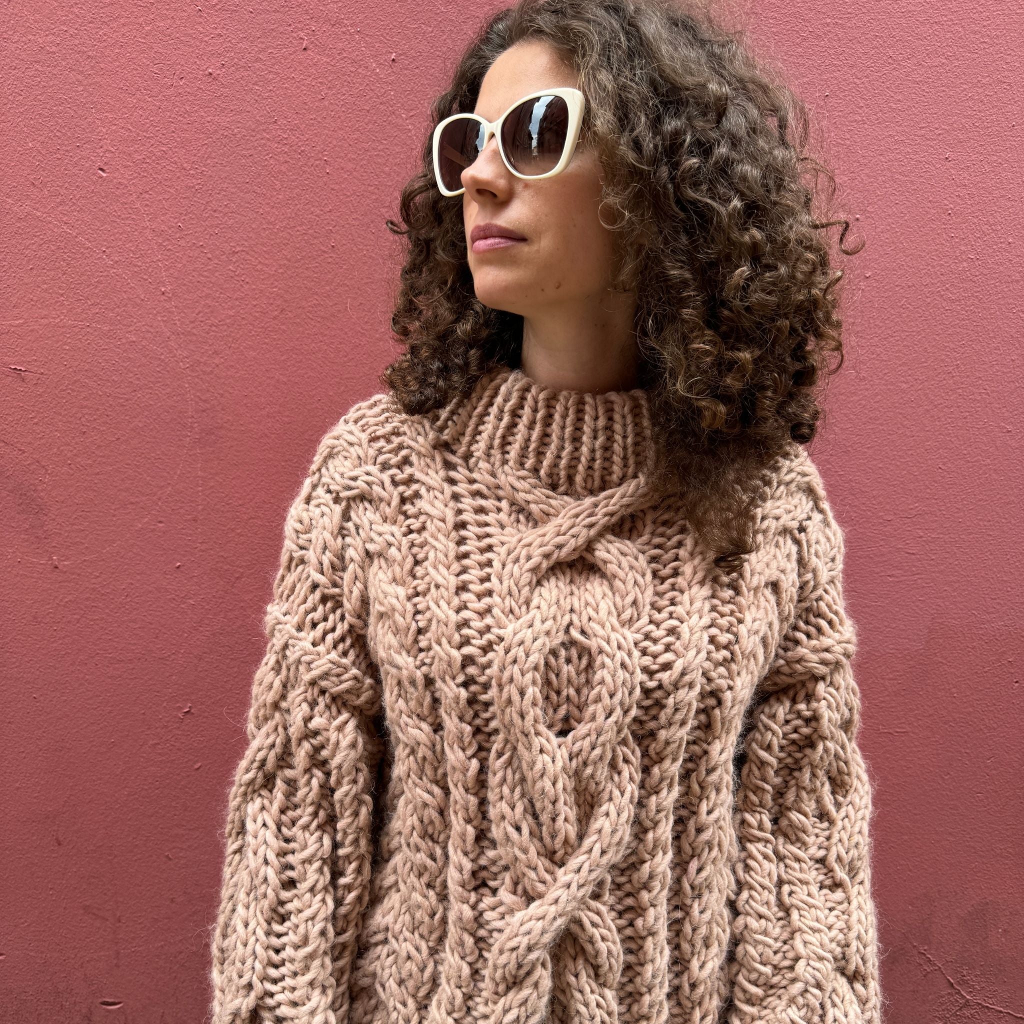 Cable Knit Sweater Pattern (bulky yarn) | The Woolcatcher